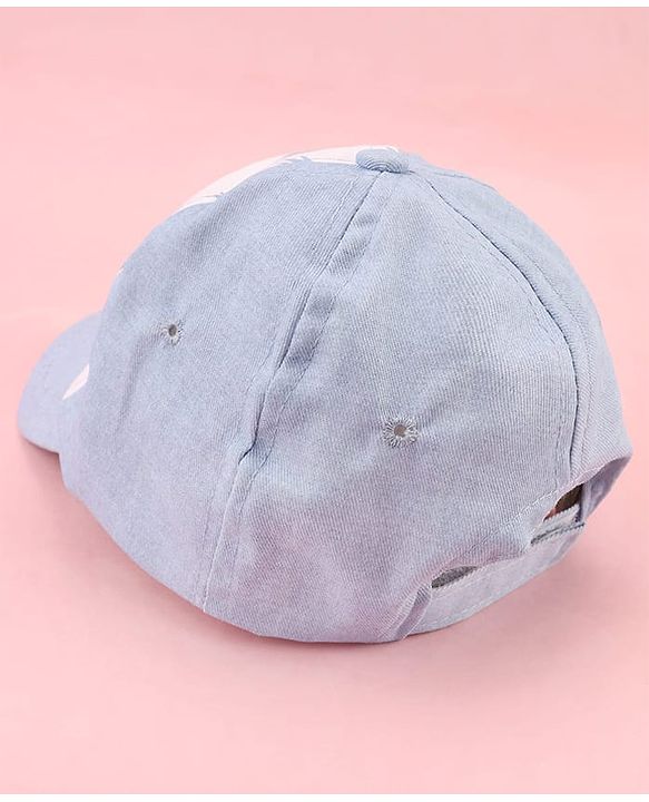 Pine Kids Cotton Woven Cap With Mickey Mouse Print Light Blue - Diameter 16 cm