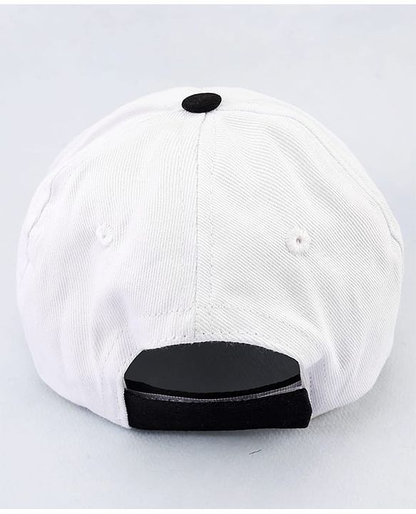 Pine Kids Marvel Cotton Woven Cap With Avenger Graphics - White & Black