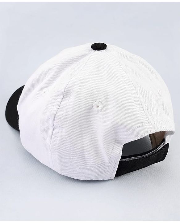 Pine Kids Marvel Cotton Woven Cap With Avenger Graphics - White & Black