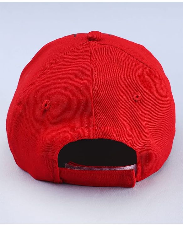 Pine Kids Marvel 100% Cotton Woven Summer Cap With Spider Man Graphics Red - Diameter 19 cm