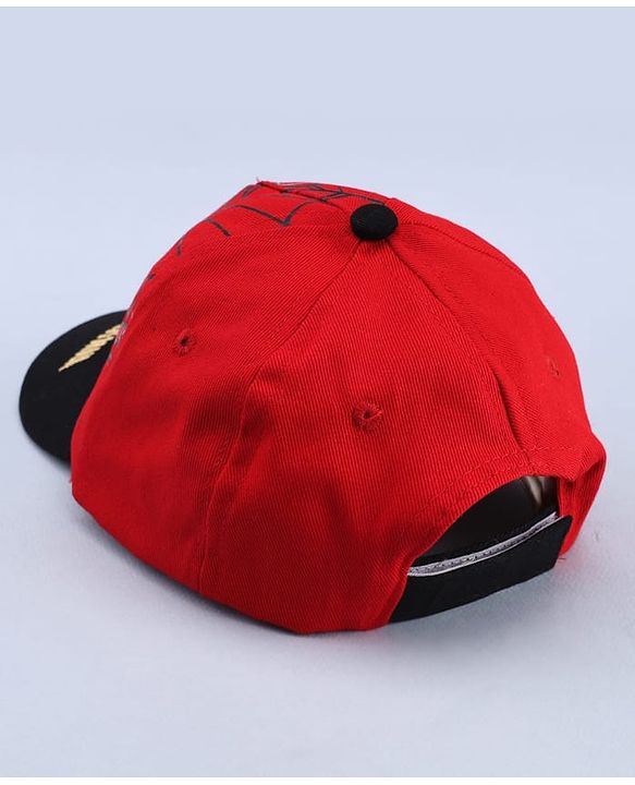 Pine Kids Marvel 100% Cotton Woven Summer Cap With Spider Man Graphics Red - Diameter 20 cm