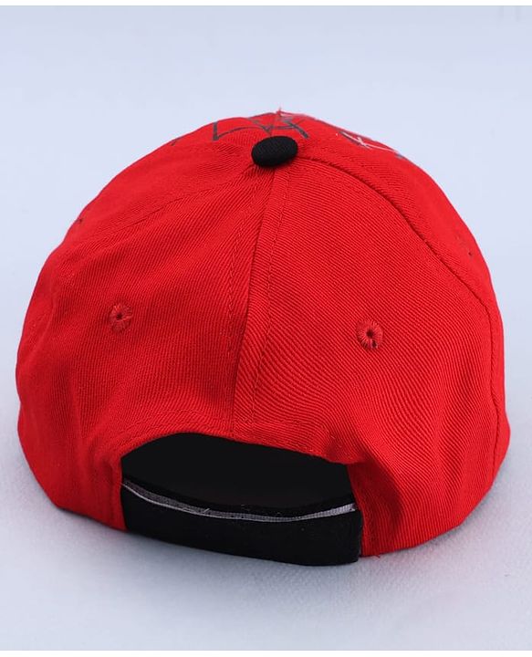 Pine Kids Marvel 100% Cotton Woven Summer Cap With Spider Man Graphics Red - Diameter 20 cm
