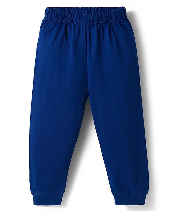 Babyhug Cotton Knit Full Raglan Sleeves T-Shirt & Pyjama Night Suit With Super Star Print - White