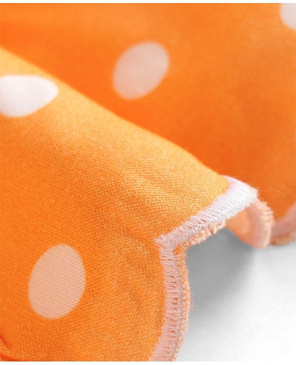 Babyhug Cotton Woven Sleeveless Top with Polka Dot Print & Bow Applique - Multicolor