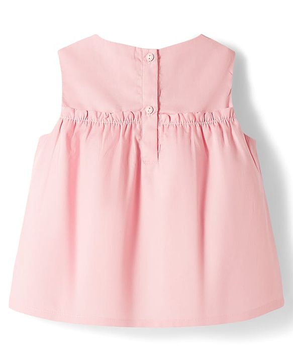 Babyhug Cotton Woven Top with Bow Detailing Multi Color 6-9 Months