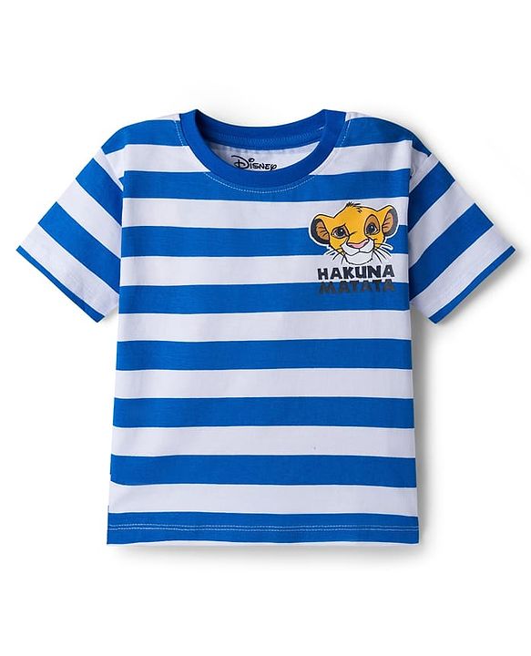 Babyhug Disney 100% Cotton Knit Half Sleeves Oversize T-Shirts With Lion King Graphic Pack of 2 - Multicolour