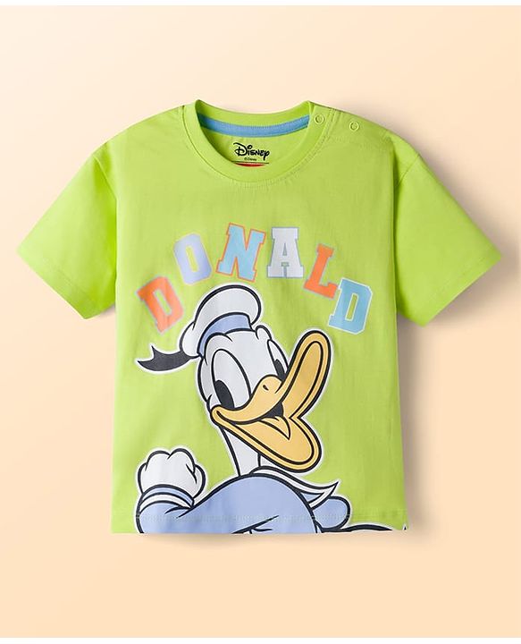Babyhug Disney 100% Cotton Knit Half Sleeves Oversize T-Shirts With Mickey & Friends Graphic Pack of 2 - Multicolour