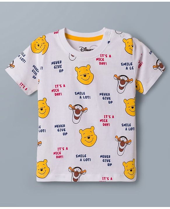 Babyhug Disney Single Jersey Knit Half Sleeves T-Shirts With Winnie & Friends Graphics Pack of 3 - Multicolor