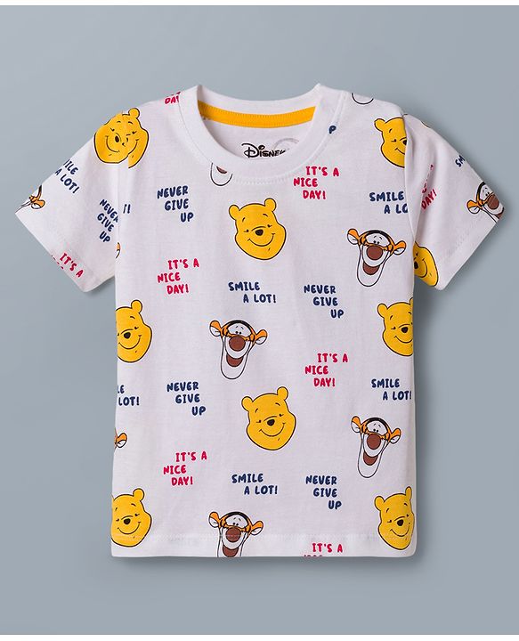 Babyhug Disney Single Jersey Knit Half Sleeves T-Shirts With Winnie & Friends Graphics Pack of 3 - Multicolor