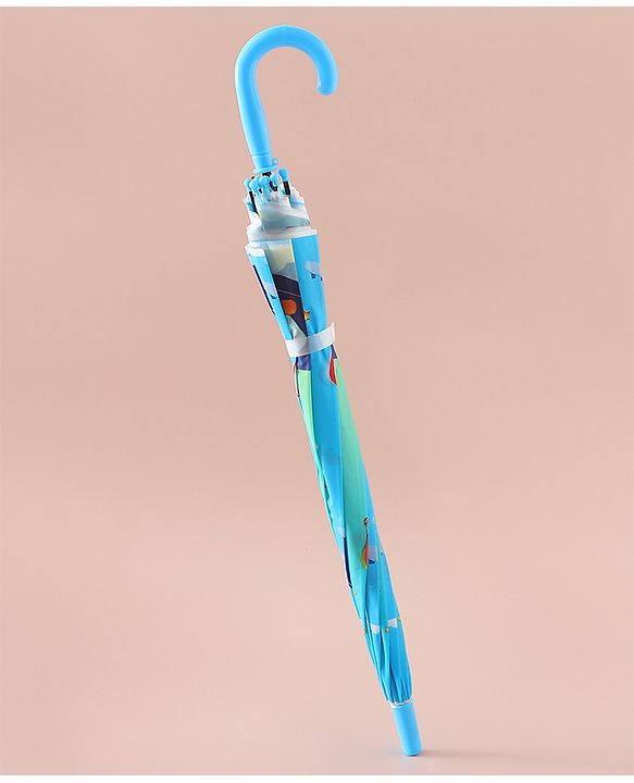 Babyhug Free Size Umbrella with Aeroplane Print - Blue