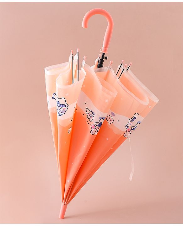 Babyhug Umbrella With Animal Print - Pink