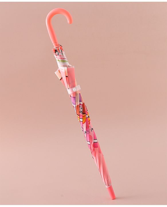 Babyhug Free Size Umbrella with Animal Print - Pink