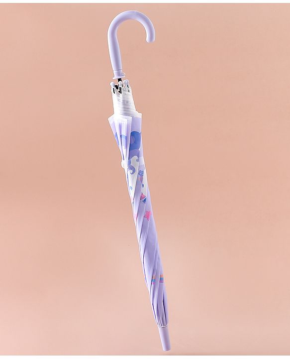 Babyhug Free Size Umbrella with Unicorn Print - Purple
