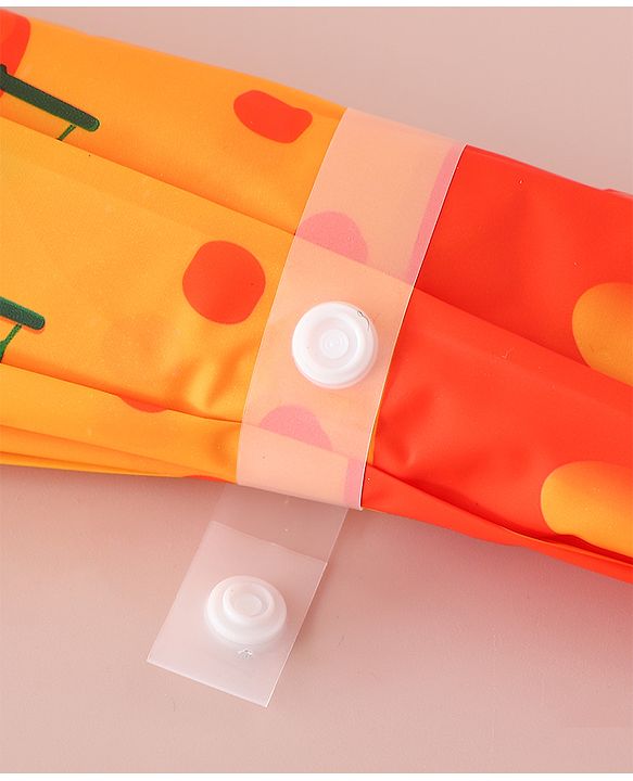 Babyhug Free Size Umbrella with Orange Print - Multicolor