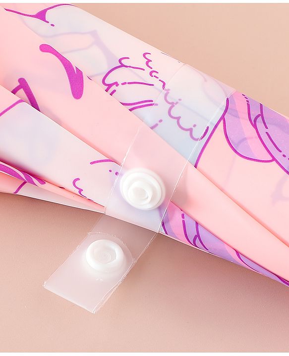 Babyhug Free Size Umbrella with Unicorn Print - Pink