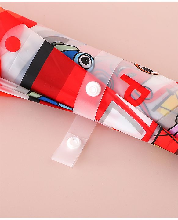 Babyhug Free Size Umbrella with Car Print - Red