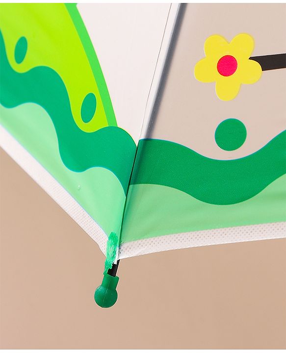 Babyhug Free Size Umbrella With Penguin Print - Green