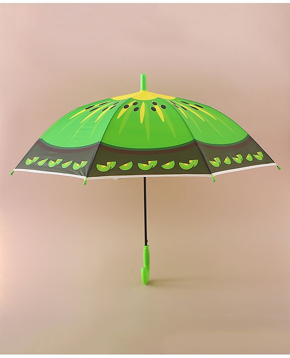 Babyhug Free Size Umbrella with Kiwi Print - Green