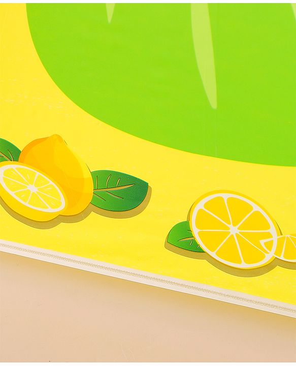 Babyhug Free Size Umbrella with Lemon Print - Green