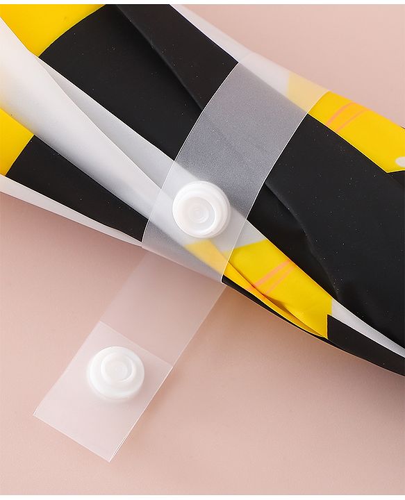 Babyhug Free Size Umbrella with Owl Print - Black & Yellow