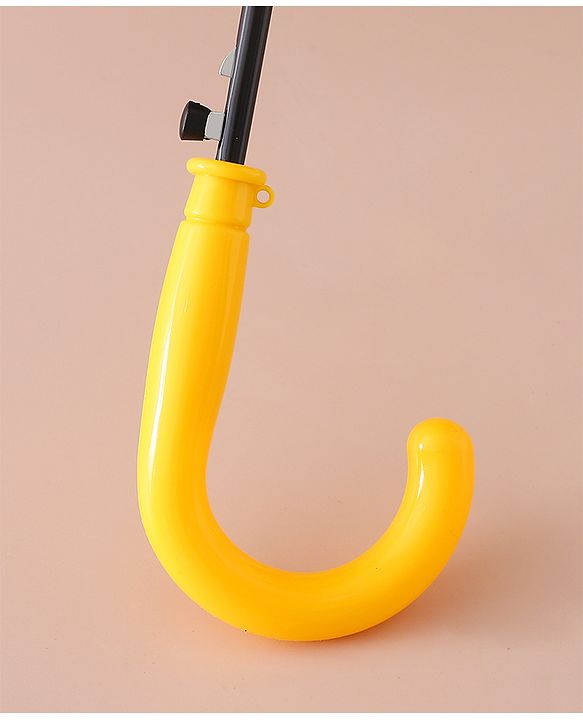 Babyhug Free Size Umbrella with Owl Print - Black & Yellow
