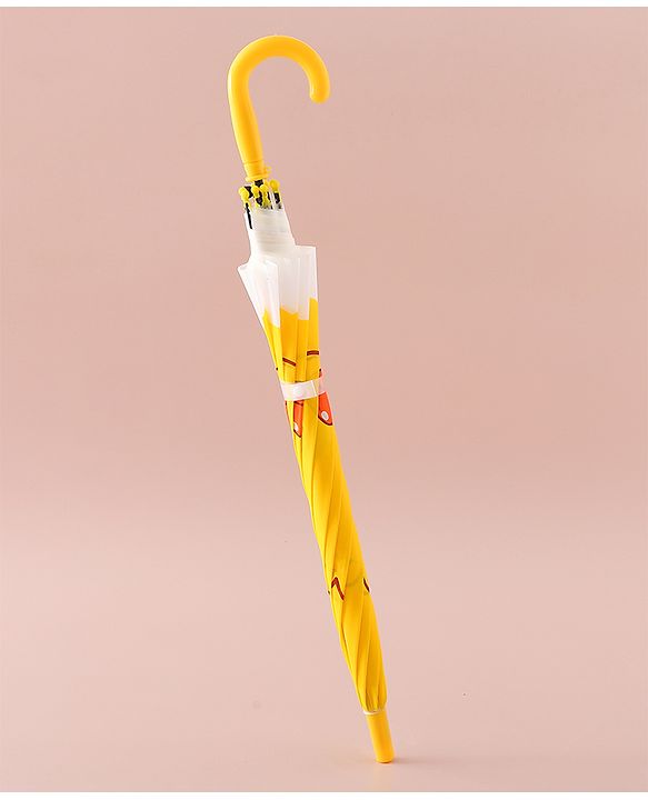 Babyhug Free Size Umbrella with Duck Print - Yellow