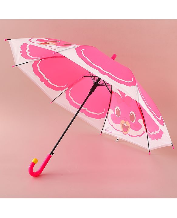 Babyhug Free Size Umbrella with Bunny Print - Fuchsia