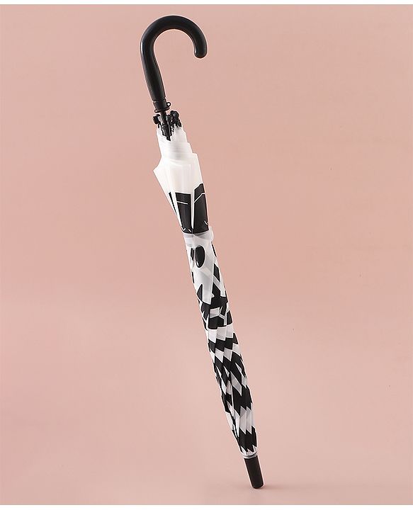 Babyhug Free Size Umbrella with Zebra Print - Back & White