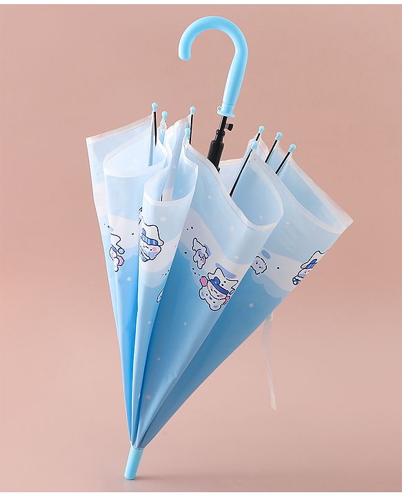 Babyhug Free Size Umbrella with Penguin Print - Blue