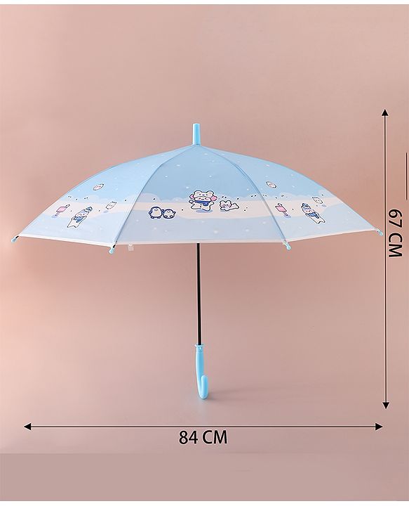 Babyhug Free Size Umbrella with Penguin Print - Blue