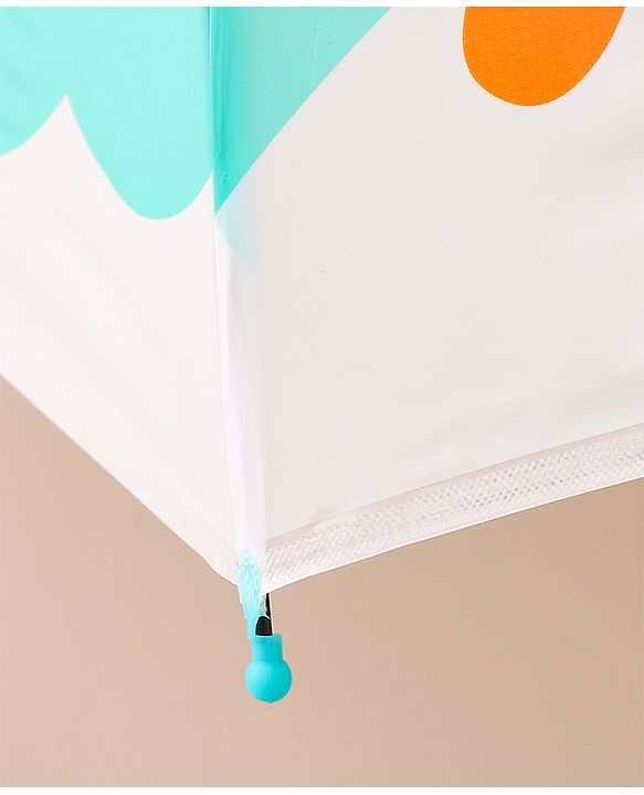 Babyhug Free Size Umbrella with Owl Print - Green & Orange