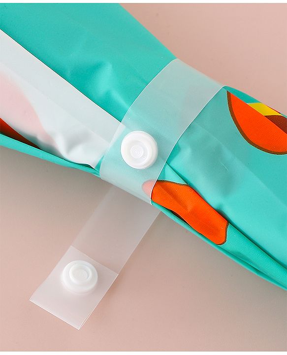 Babyhug Free Size Umbrella with Owl Print - Green & Orange