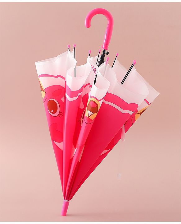 Babyhug Free Size Umbrella with Rabbit Print - Pink