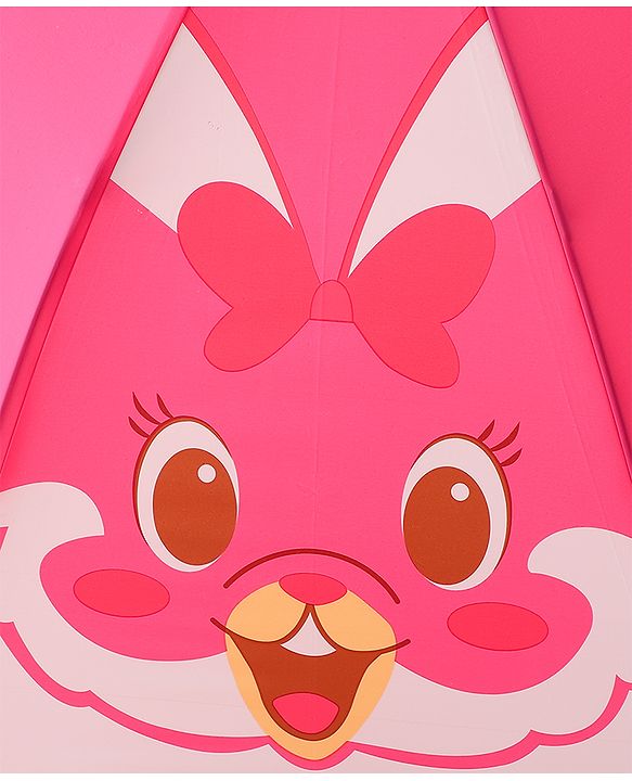 Babyhug Free Size Umbrella with Rabbit Print - Pink