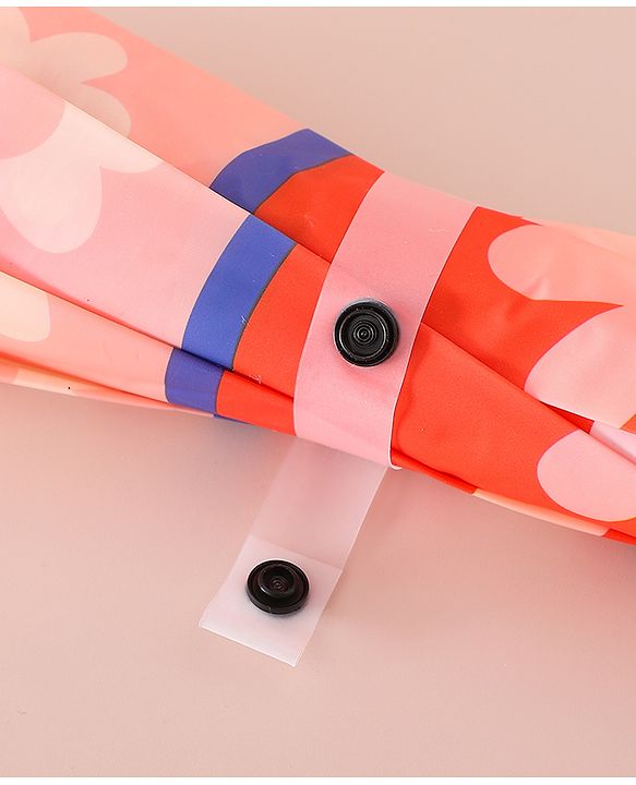 Babyhug Free Size Umbrella with Ladybug  Print - Orange