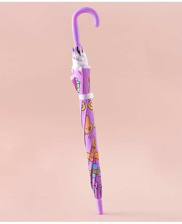 Babyhug Umbrella With Hamster Print -Purple