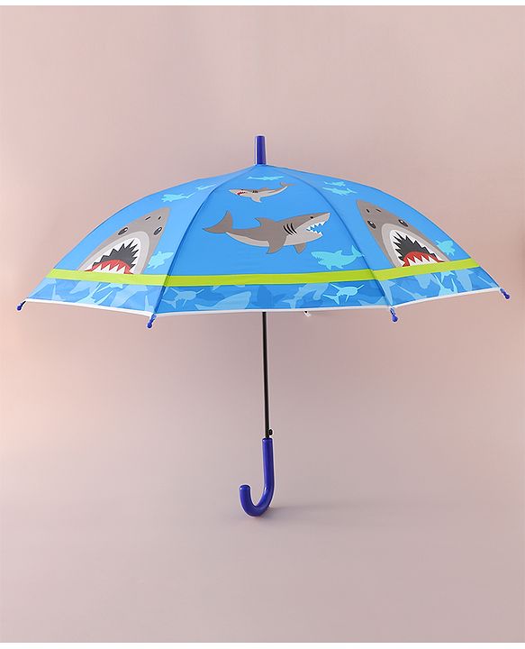 Babyhug Free Size Umbrella with Shark Print - Blue
