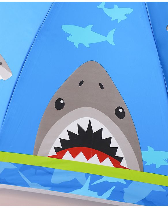 Babyhug Free Size Umbrella with Shark Print - Blue