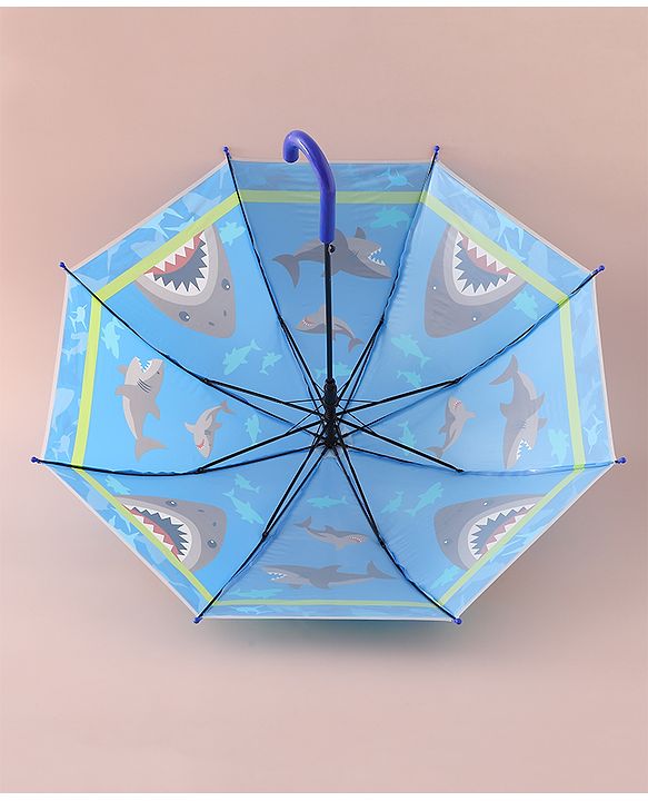 Babyhug Free Size Umbrella with Shark Print - Blue