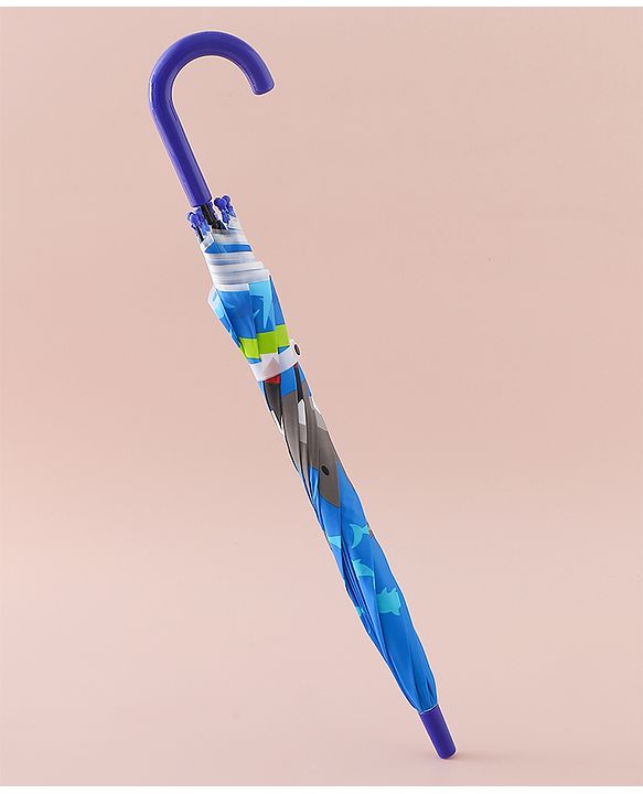 Babyhug Free Size Umbrella with Shark Print - Blue