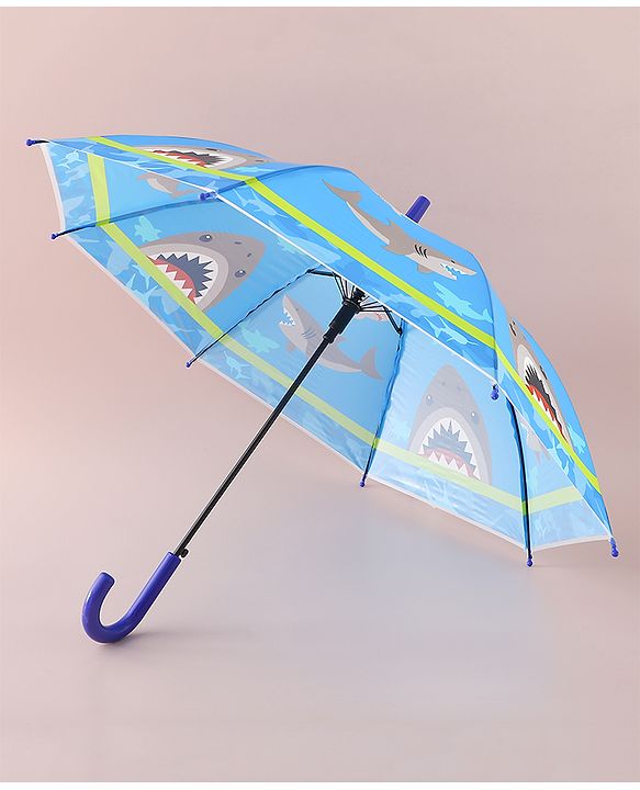 Babyhug Free Size Umbrella with Shark Print - Blue