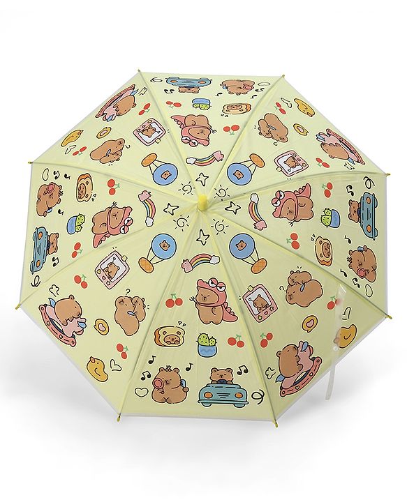 Babyhug Umbrella With Hamster Print -Purple