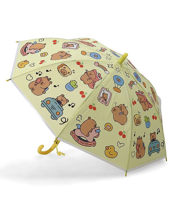 Babyhug Umbrella With Hamster Print -Purple