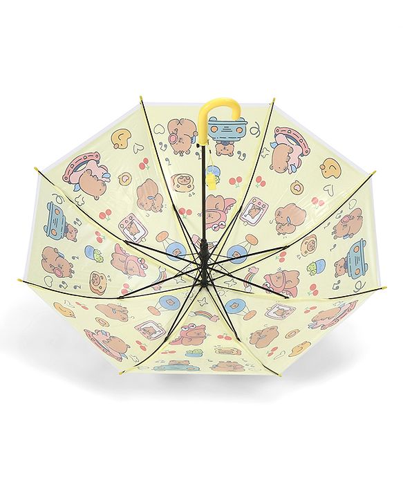 Babyhug Umbrella With Hamster Print -Purple