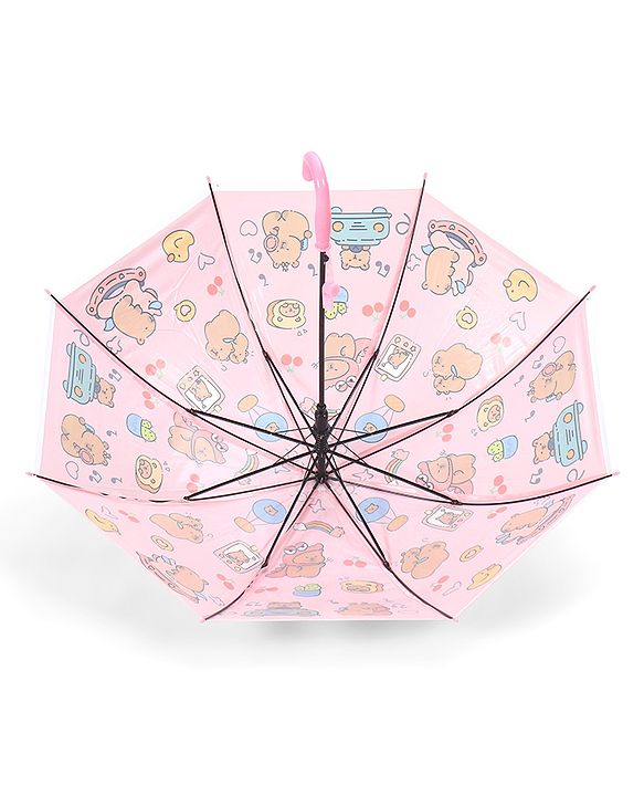 Babyhug Umbrella With Hamster Print -Purple