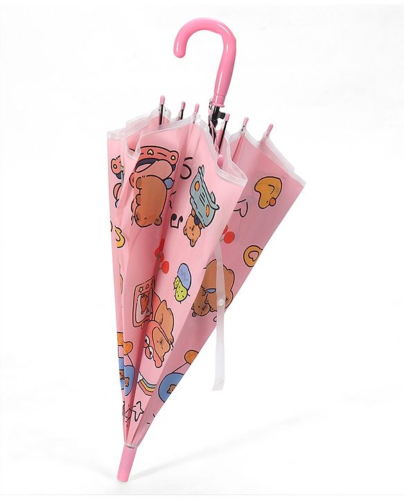 Babyhug Umbrella With Hamster Print -Purple