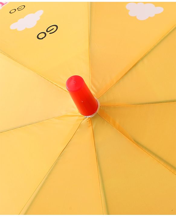 Babyhug Free Size Umbrella with Dino Print - Yellow