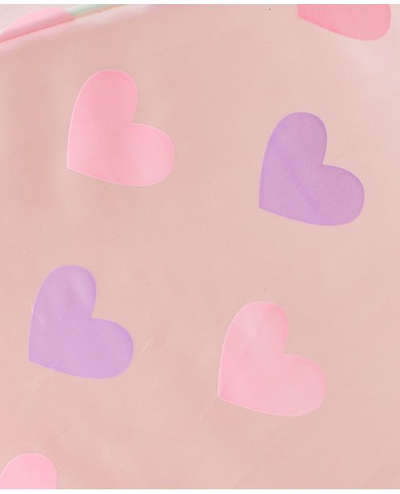 Pine Kids Free Size  Umbrella with Heart Print - Pink