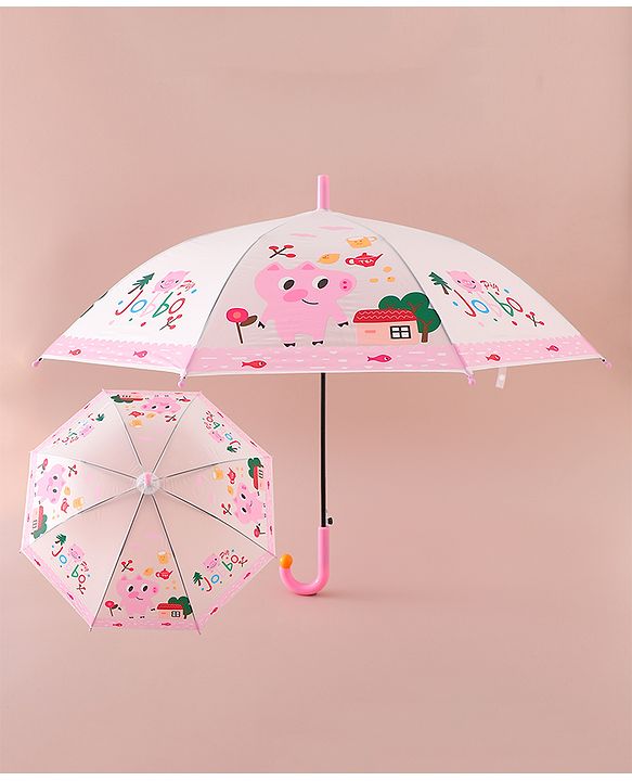 Babyhug Free Size Umbrella with Jobbo Print - Pink