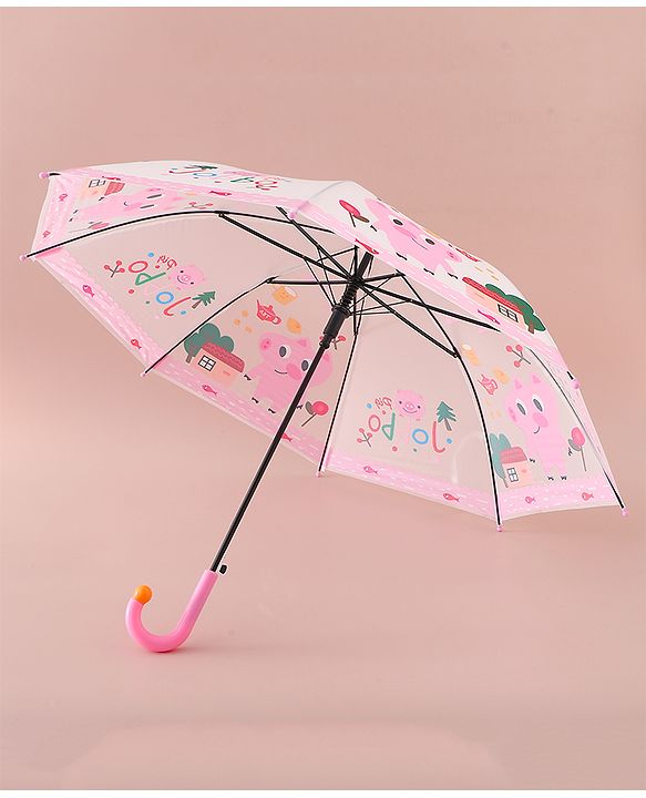 Babyhug Free Size Umbrella with Jobbo Print - Pink
